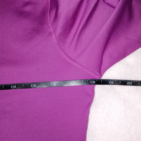 Under Armour Cold Gear Mock Neck Womens Fitted Shirt Size Large Purple - Picture 7 of 11
